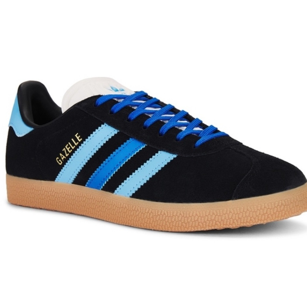 Adidas Gazelle Black and Blue Sneakers